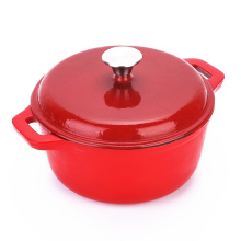 18cm Cast Iron Casserole, Stainless Steel Knob